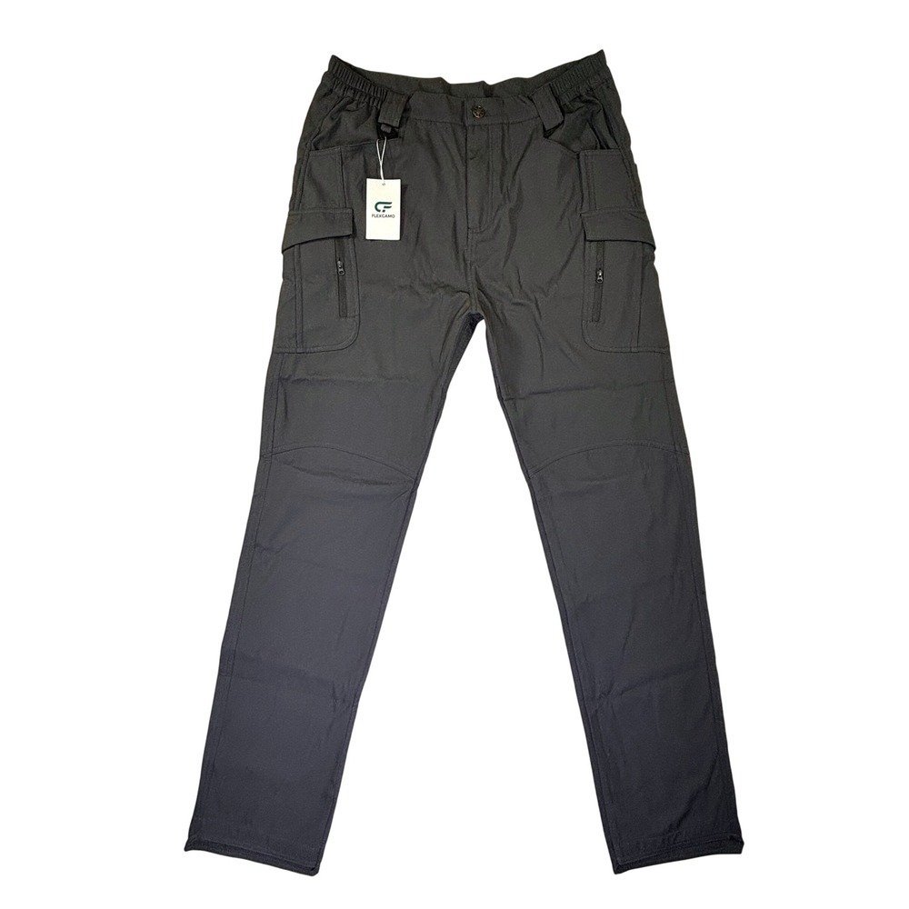 Flexcamo Tactical Series Cargo Pants Mens XL-34 Gray Multi-Pocket Outdoor Work